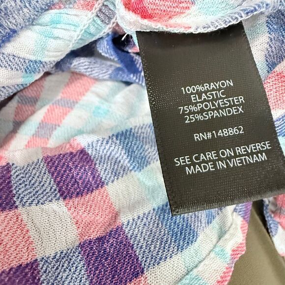 Torrid Pink & Blue Gingham Tank Top - Picture 7 of 8